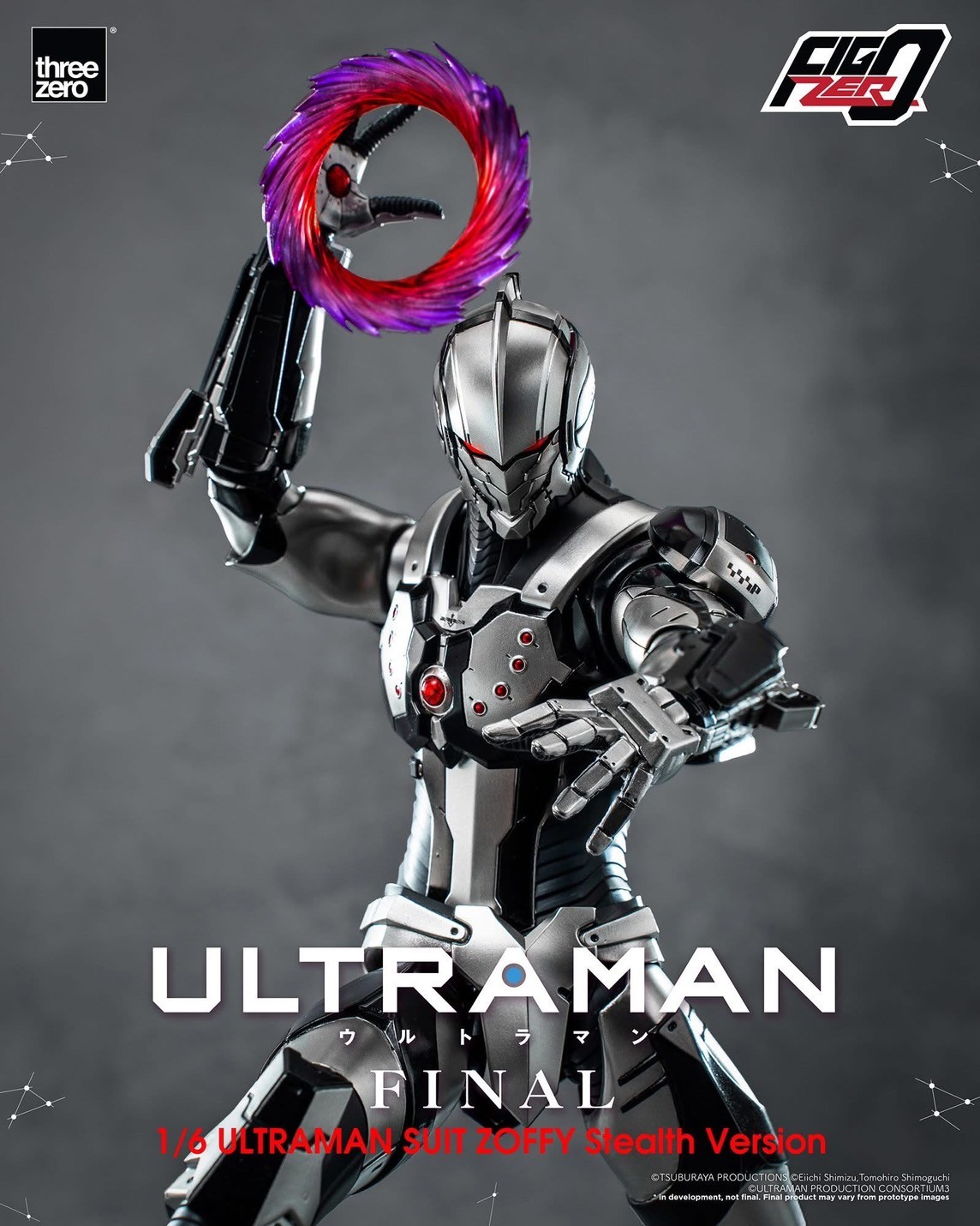 Pre-order : ULTRAMAN Final Season FigZero 1/6 ULTRAMAN SUIT ZOFFY Stealth Version by Threezero