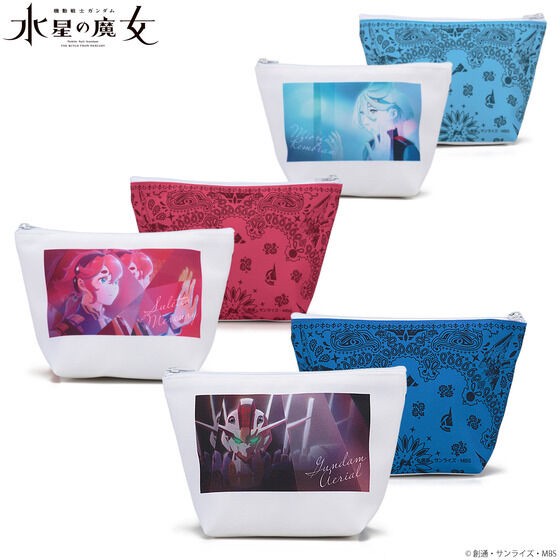 PRE-ORDER : Mobile Suit Gundam The Witch from Mercury Bandana Pattern Series Pouch
