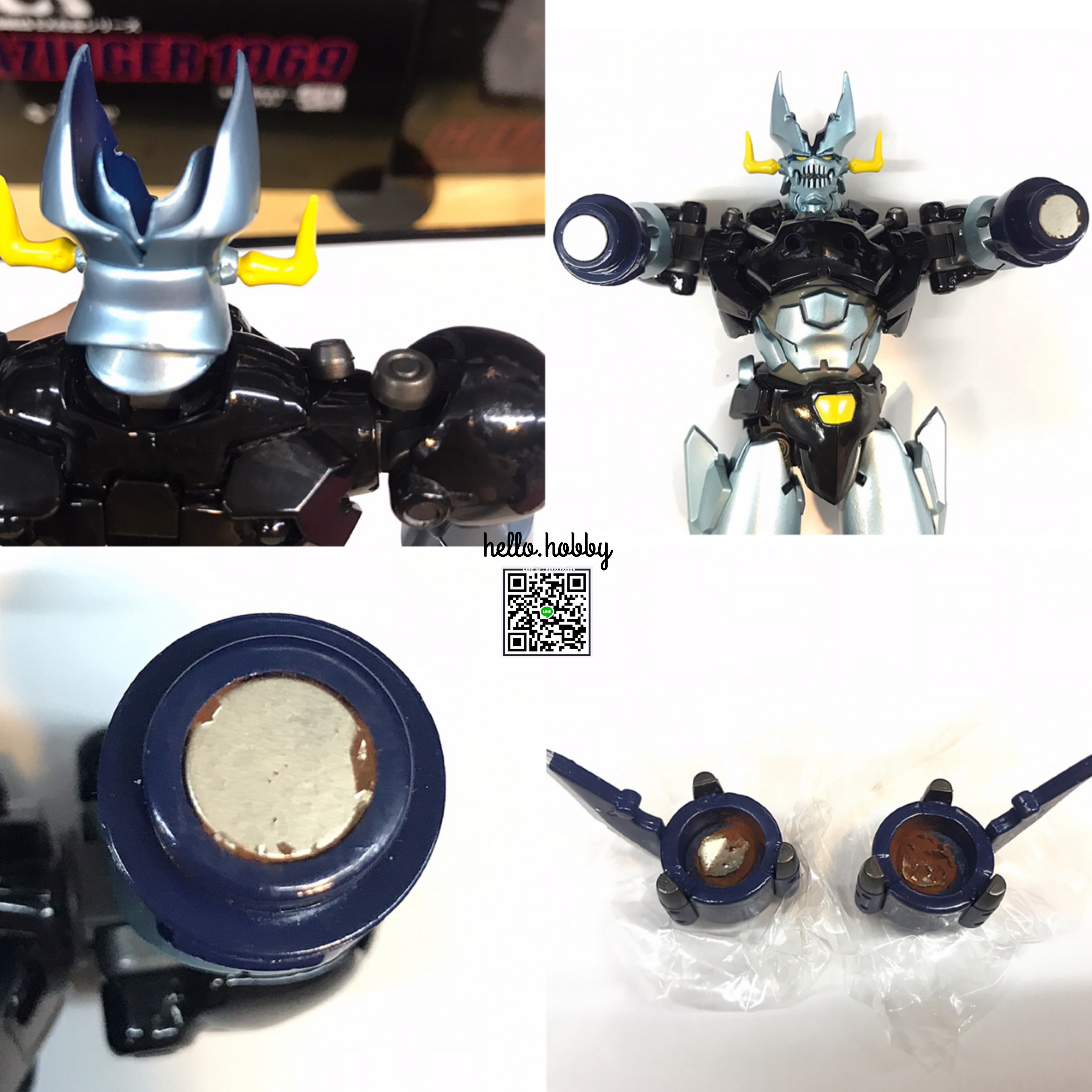 🤖 Fewture EX Gokin Great Mazinger 1969 40th Anniversary Edition Ver. (Artstorm Online Exclusive) มือสอง ของ+คู่มือครบ มีสีพองบ้างเล็กน้อยตามอายุ **มีตำหนิแผ่นเหล็กที่แขนเริ่มเป็นสนิม1ข้าง และอุปกรณ์ชิ้นที่ต่อกับแขน แผ่นเเม่เหล็กเป็นสนิมแล้วทั้ง2ชิ