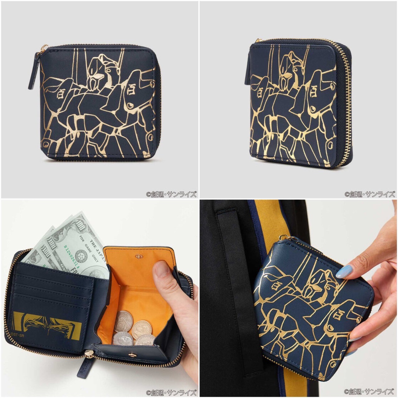 PRE-ORDER : STRICT-G graniph "Mobile Suit Z Gundam" Zip Wallet Hyakushiki