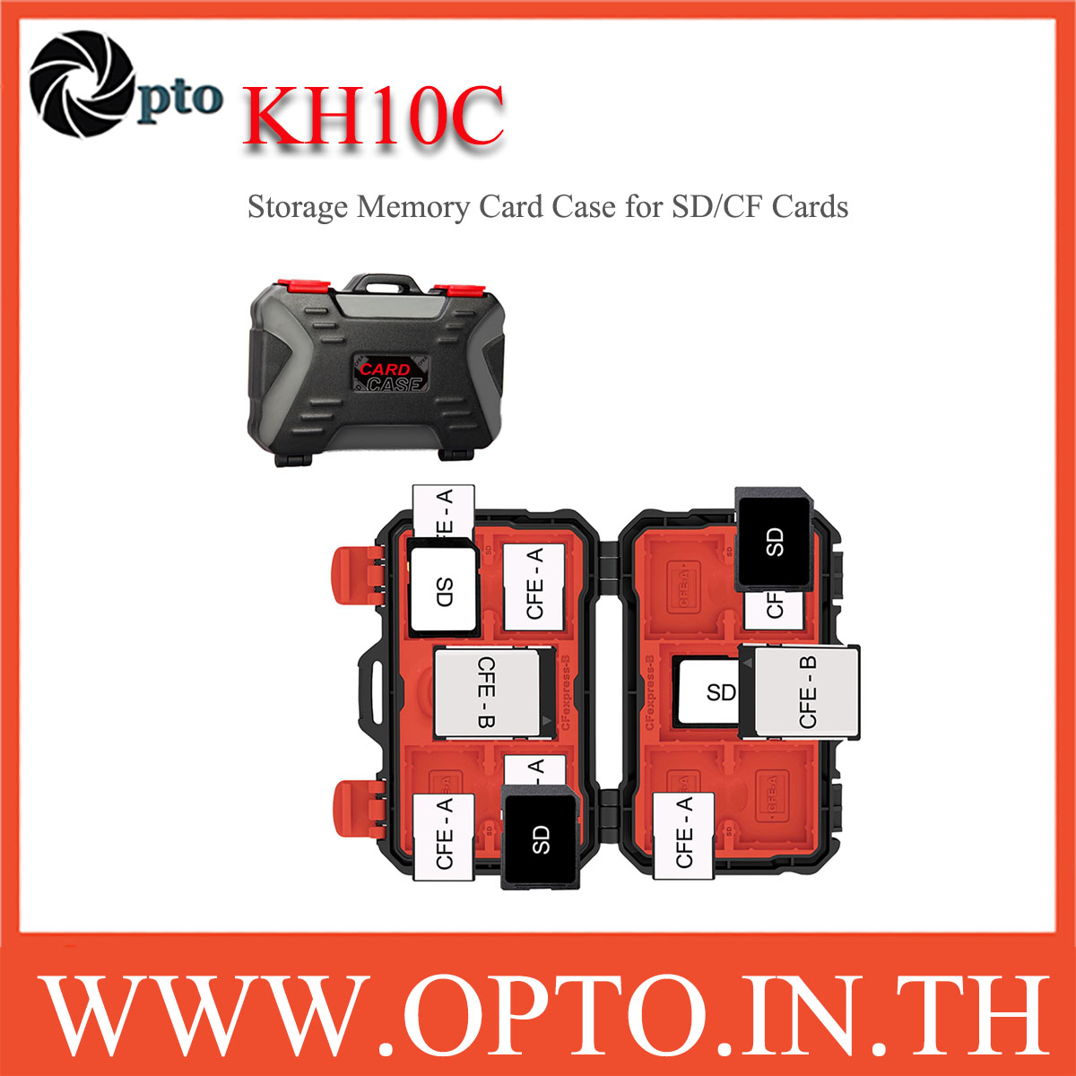 LYNCA KH10C Storage Memory Card Case for SD /CF-express A / CF-express B Cards กล่องใส่เมมโมรี่การ์ด
