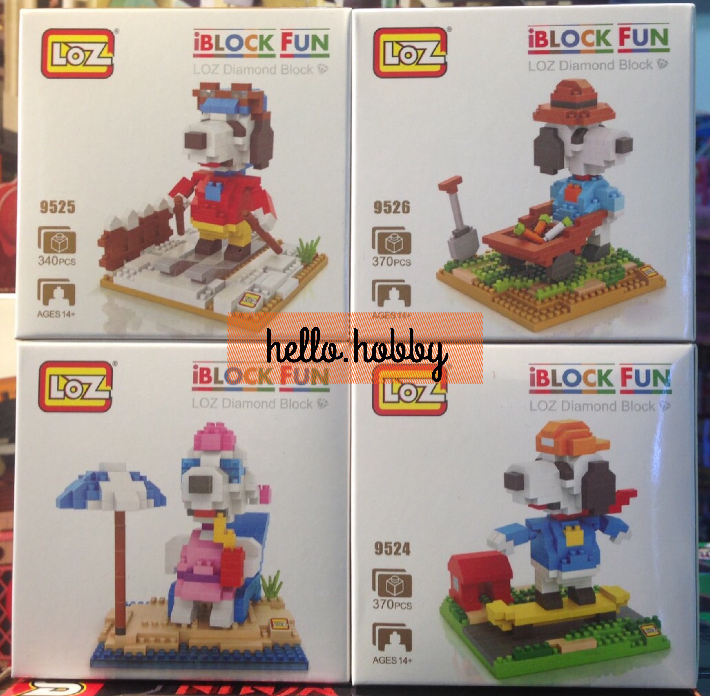 LOZ 9524-9527 Snoopy Set