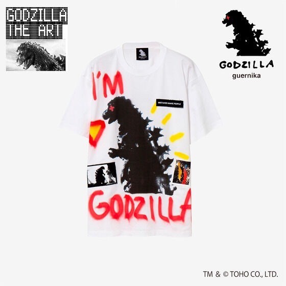 PRE-ORDER : 【guernika】Godzilla Paint T-shirt