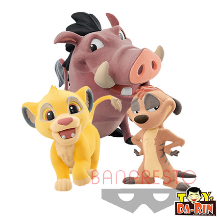 FLUFFY PUFFY Disney Characters - Lion King - Pumbaa & Simba & Timon
