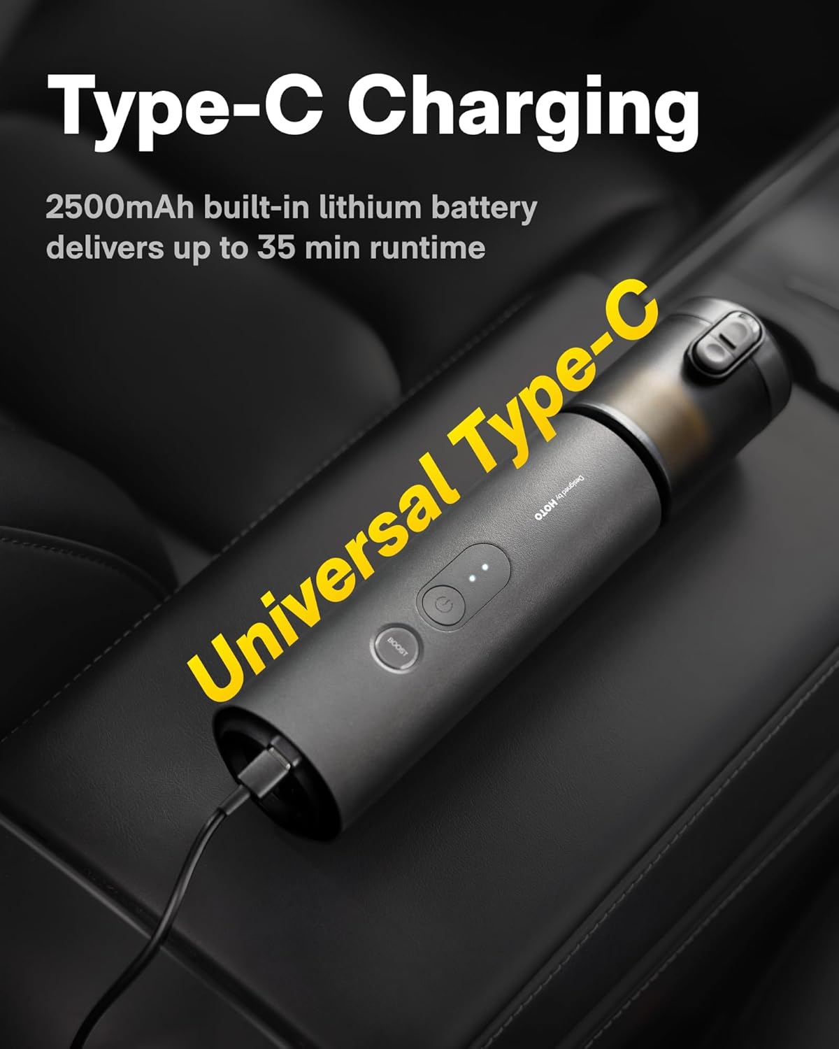 Tesla X HOTO Handheld Car Vacuum Cleaner Cordless, 4-in-1 Portable Mini Vacuum with 20000Pa