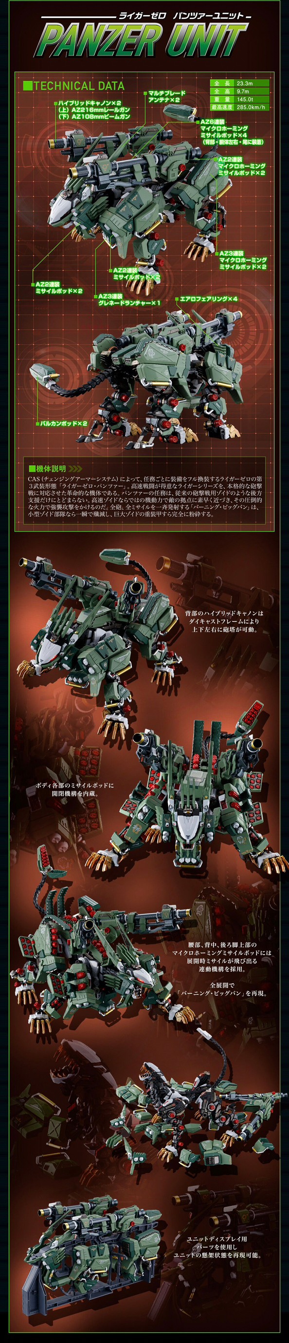 PRE-ORDER : Chogokin Changing Armor Set for RZ-041 Liger Zero (ZOIDS)