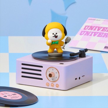 ลำโพงบลูทูธ - BT21 Turntable Bluetooth Speaker and Radio by Line Friends
