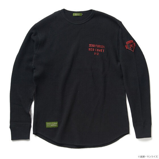 PRE-ORDER : STRICT-G.ARMS "Mobile Suit Gundam" Waffle Long T-shirt with Emblem