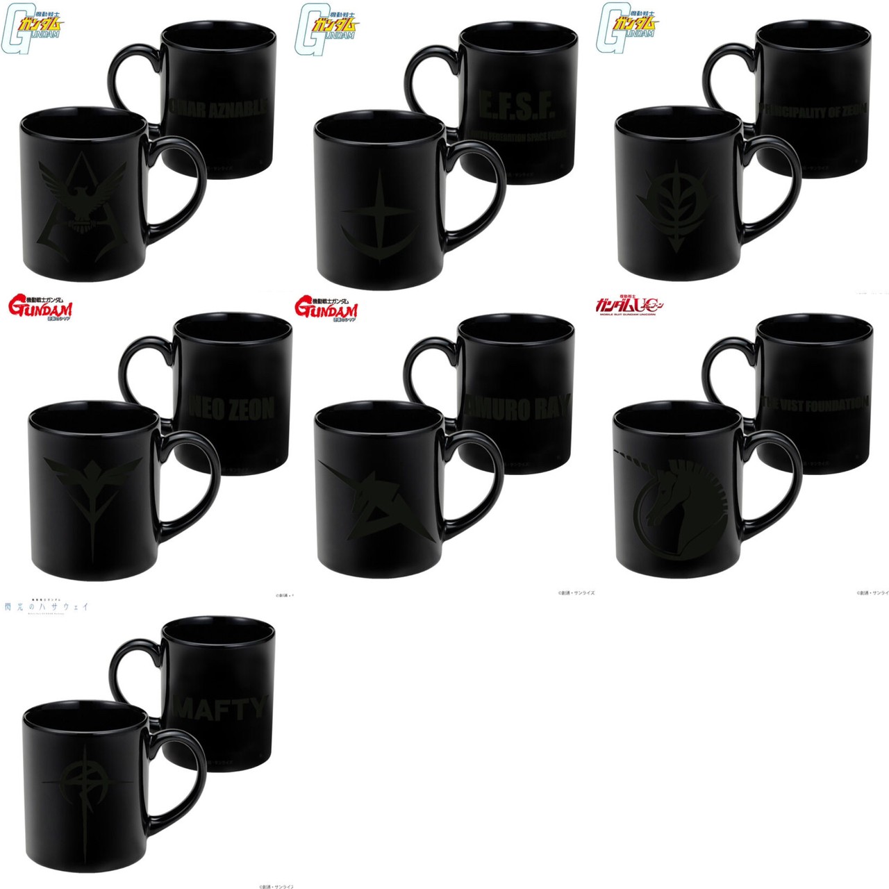 PRE-ORDER : Mobile Suit Gundam BLACK Series Mark Mug Cup