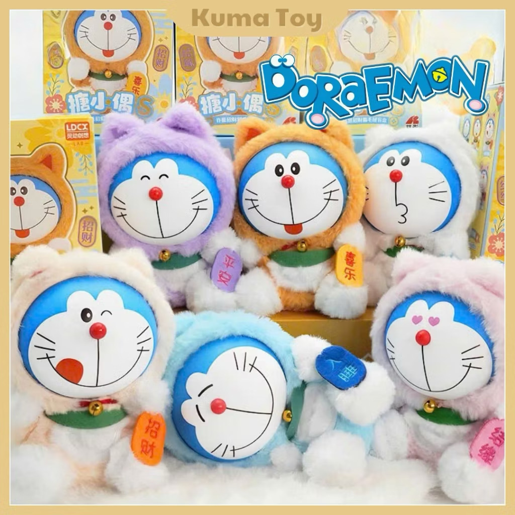 ตุ๊กตาโดเรม่อนกวัก ลิขสิทธิ์แท้ ได้ 1ตัว - Doraemon Doll V1 Wishing Lucky Cat Series by LDCX