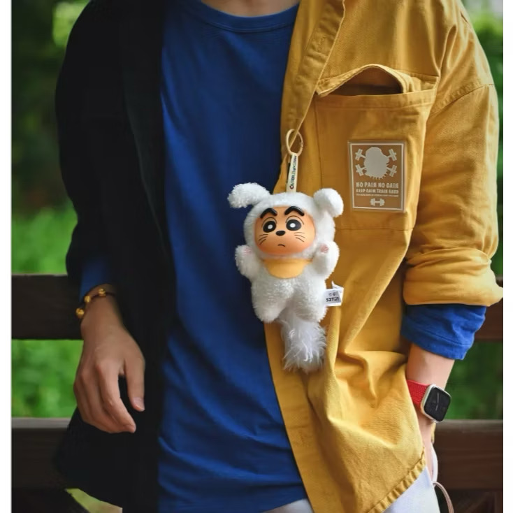 ตุ๊กตาพวงกุญแจ Crayon Shinchan Big Tail Series Plush Pendant Keychain by 52Toys