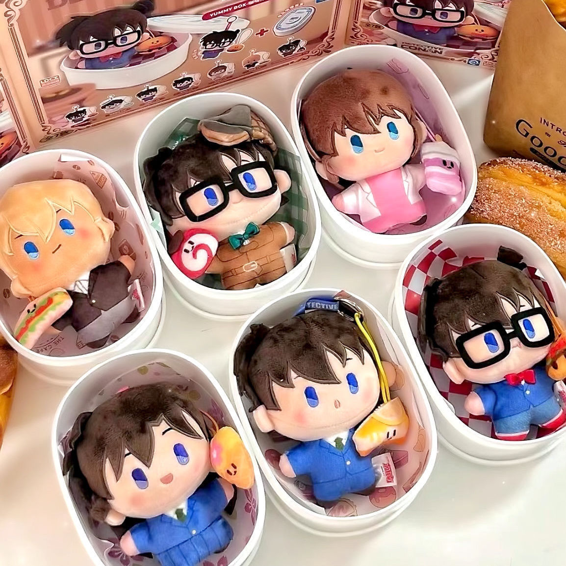 ตุ๊กตาพวงกุญแจโคนัน - Detective Conan - Yummy Box - Cafe Plush Series by LDCX