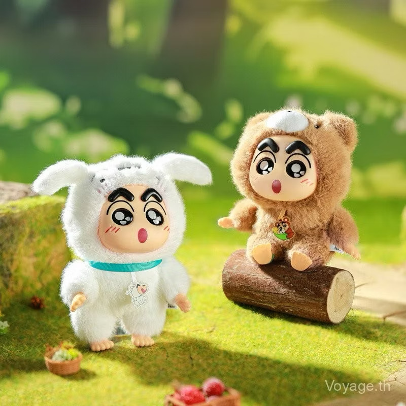 ตุ๊กตาพวงกุญแจ Crayon Shinchan Animal Party Plush Toy Series Keychain by Mokau