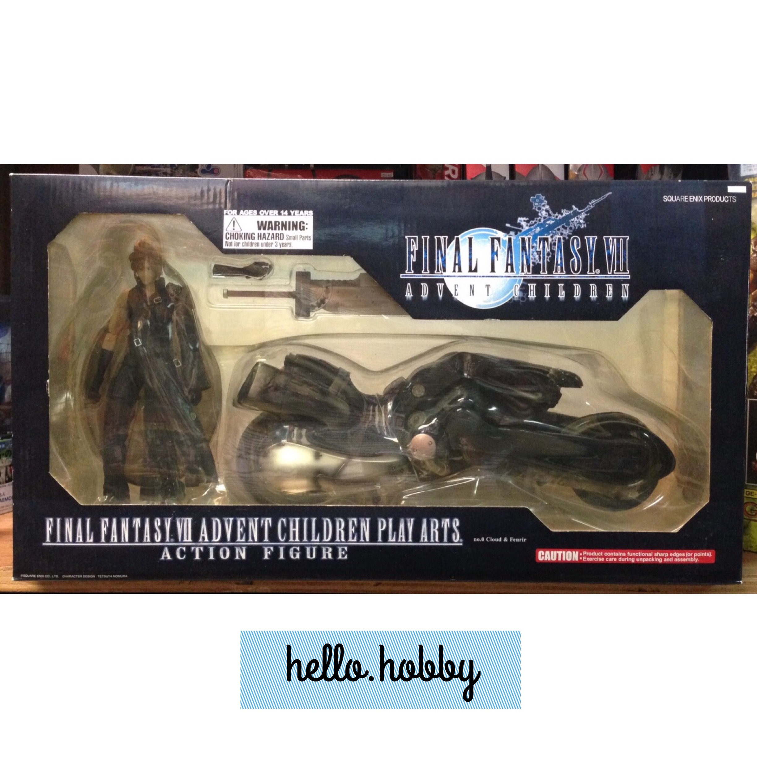 Final Fantasy VII Advent Children Play Arts Cloud Strife & Fenrir Motorcycle Action Figure Deluxe Set by Square Enix