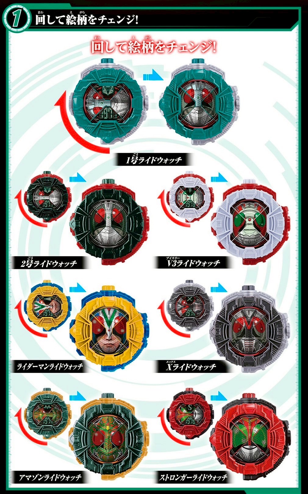 PRE-ORDER : DX Showa Rider Ridewatch Set