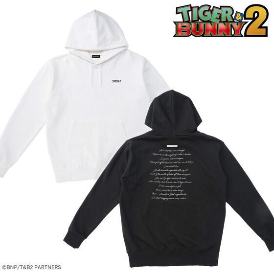 PRE-ORDER : Tiger & Bunny 2 Part 1 Subtitle Pattern Pullover Hoodie