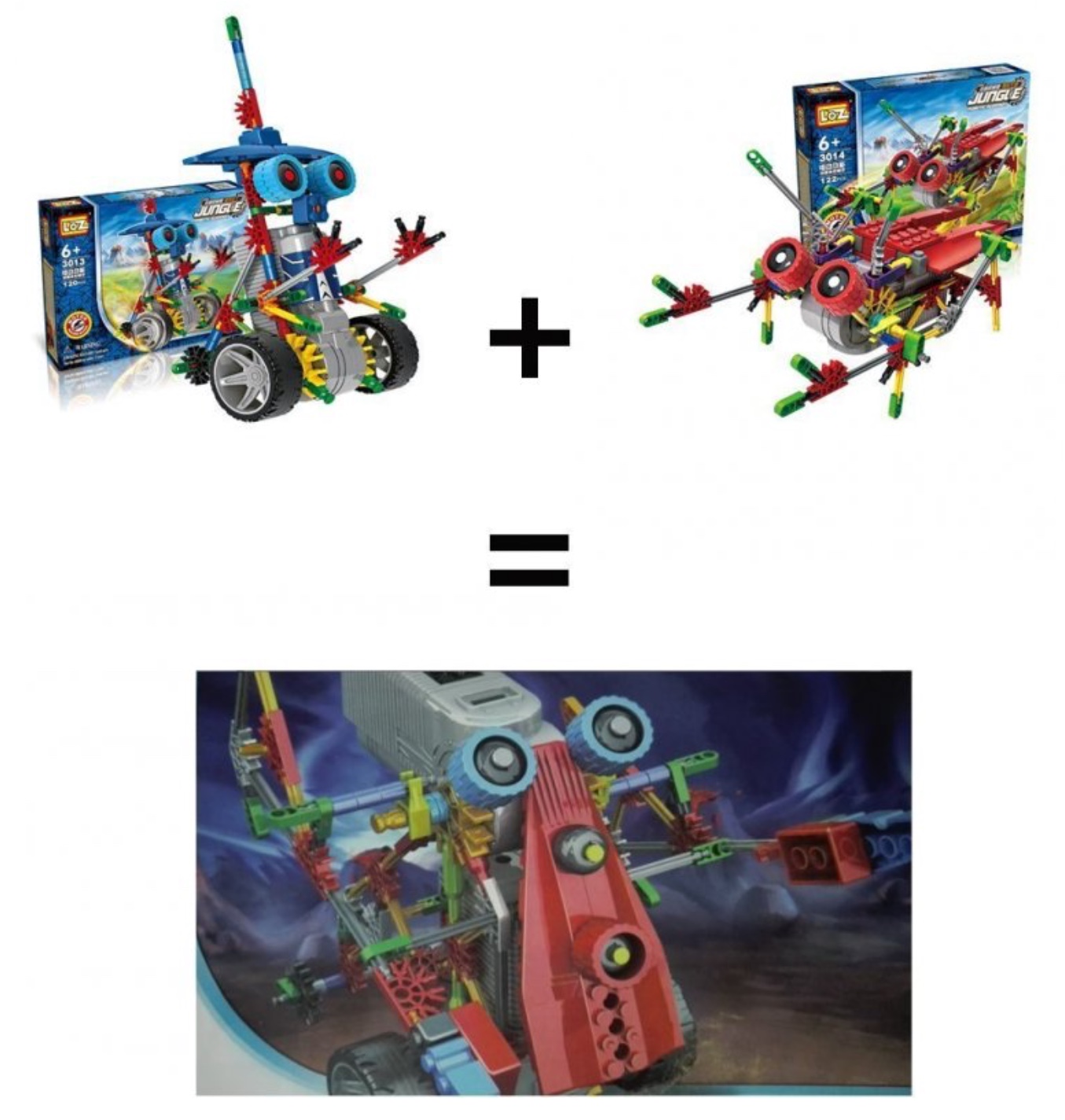 LOZ 3013 Robotic Jungle Warrior 120pcs (มีมอเตอร์เดินได้)