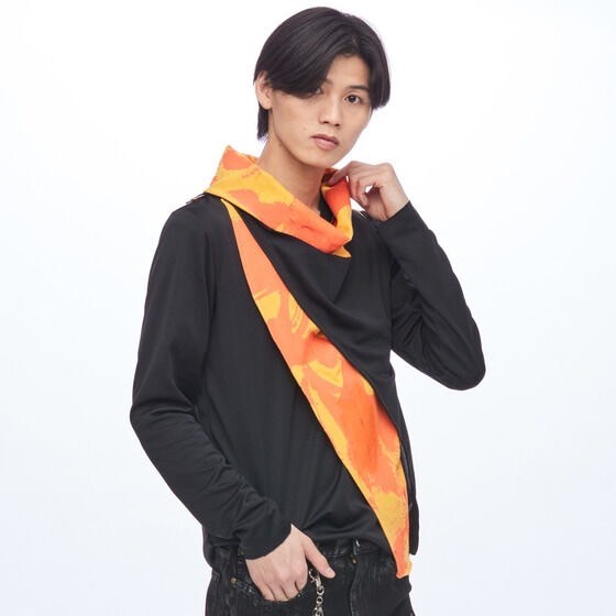 PRE-ORDER : Bakuage Sentai Boonboomger x h.NAOTO Bun Orange/Genba Bureki High Neck T-shirt