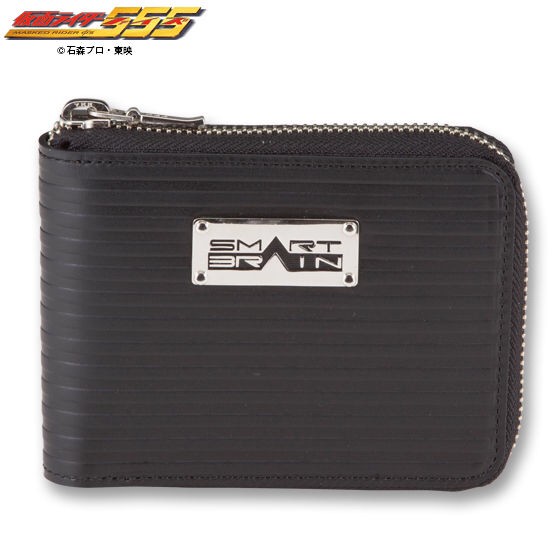 PRE-ORDER : Kamen Rider 555 SMART BRAIN Genuine Leather Round Bi-Fold Wallet