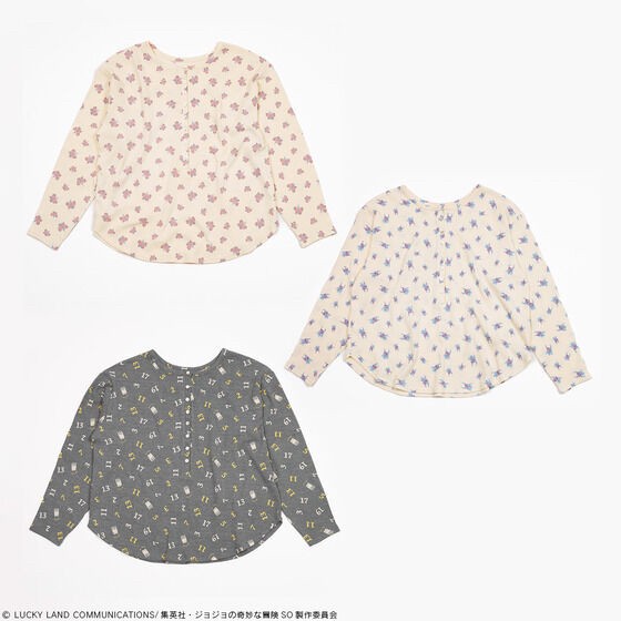 PRE-ORDER : ONOFFY FREE × JoJo's Bizarre Adventure: Stone Ocean Total Pattern Tops