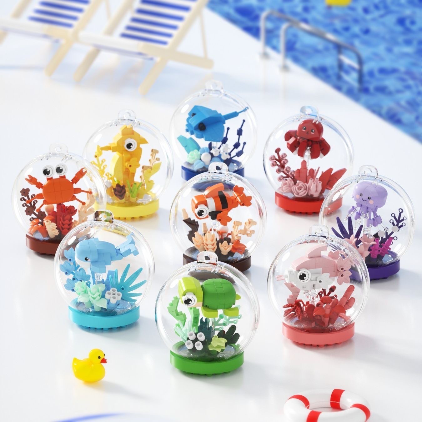 ตัวต่อนาโนสัตว์ทะเลจิ๋ว - CLC - The Ocean Ball Building Blocks (มีไฟ)