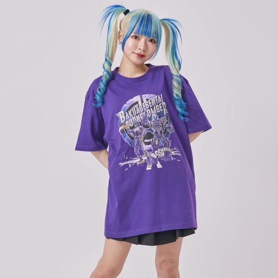 PRE-ORDER : Toei Hero T-shirt Bakuage Sentai Boonboomger Bun Violet & Byundy
