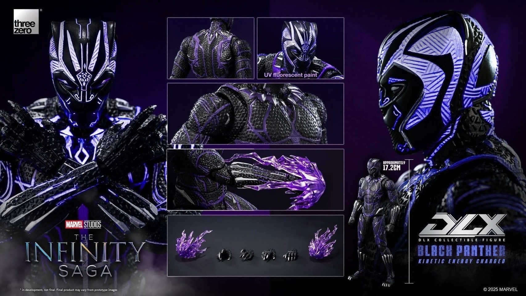 Pre-order : Marvel Studios: The Infinity Saga DLX Black Panther (Kinetic Energy Charged) by Threezero