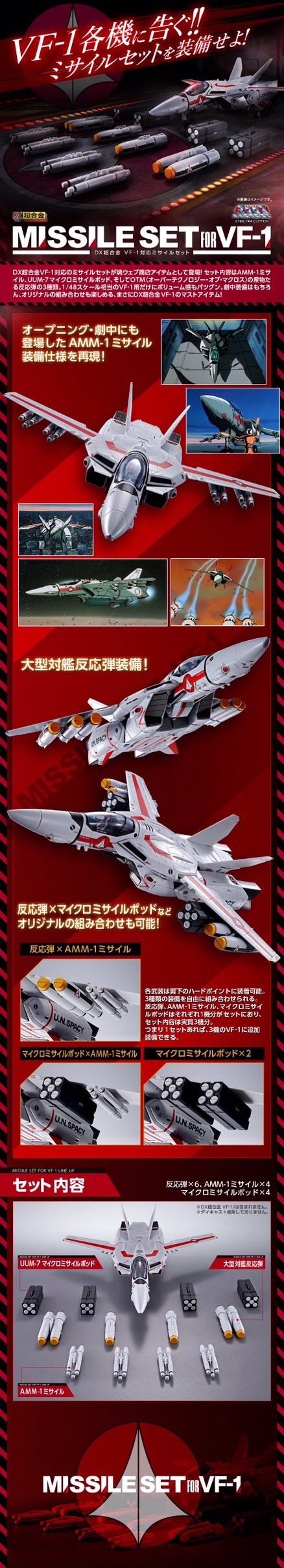 PRE-ORDER : DX CHOGOKIN MISSILE SET FOR VF-1
