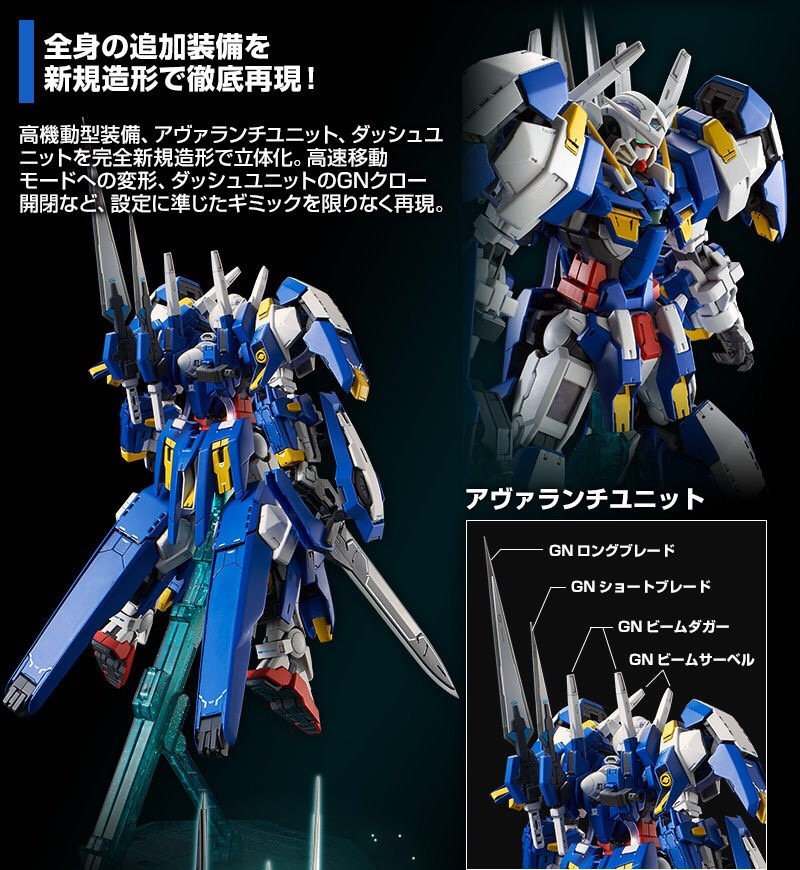 PRE-ORDER : MG 1/100 GN-001/HS-A01D GUNDAM AVALANCHE EXIA DASH PLASTIC MODEL