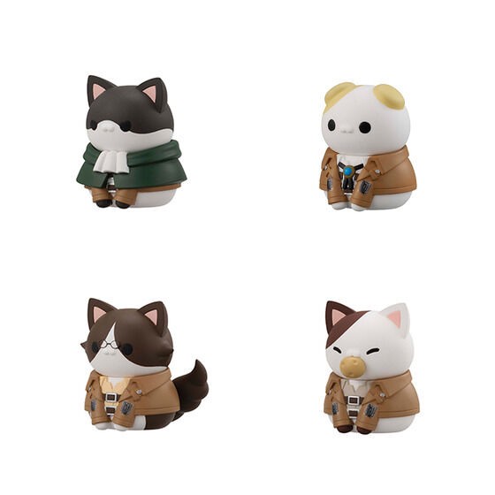 PRE-ORDER : MEGA CAT PROJECT Attack on Titan Nyanko Survey Corps Gathering Nyan! Set [Limited Benefits: Special Cat Can Mascot]
