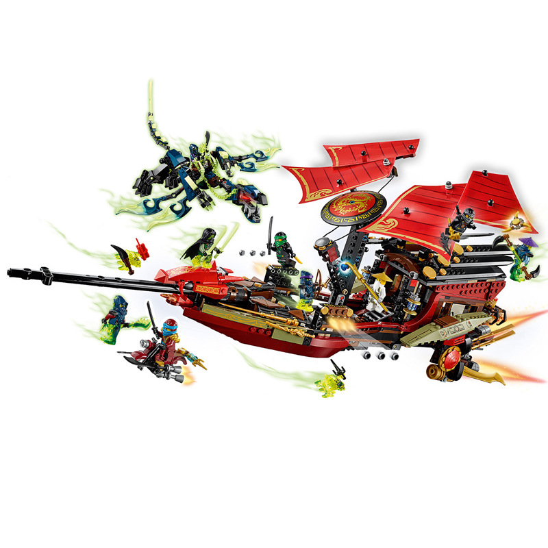 Queen 89008 Ninjago Final Flight of Destiny's Bounty 1325pcs