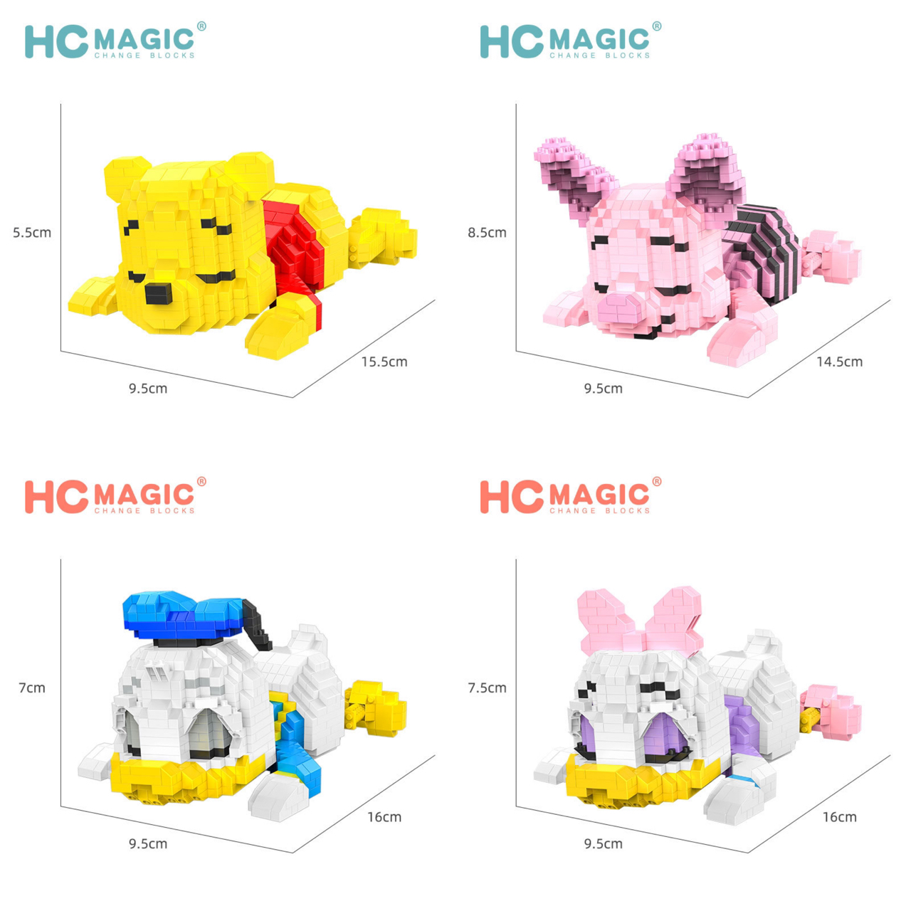 HC Magic 3010-3017 Sleepy Disney - Donald Duck, Daisy Duck, Pooh, Piglet