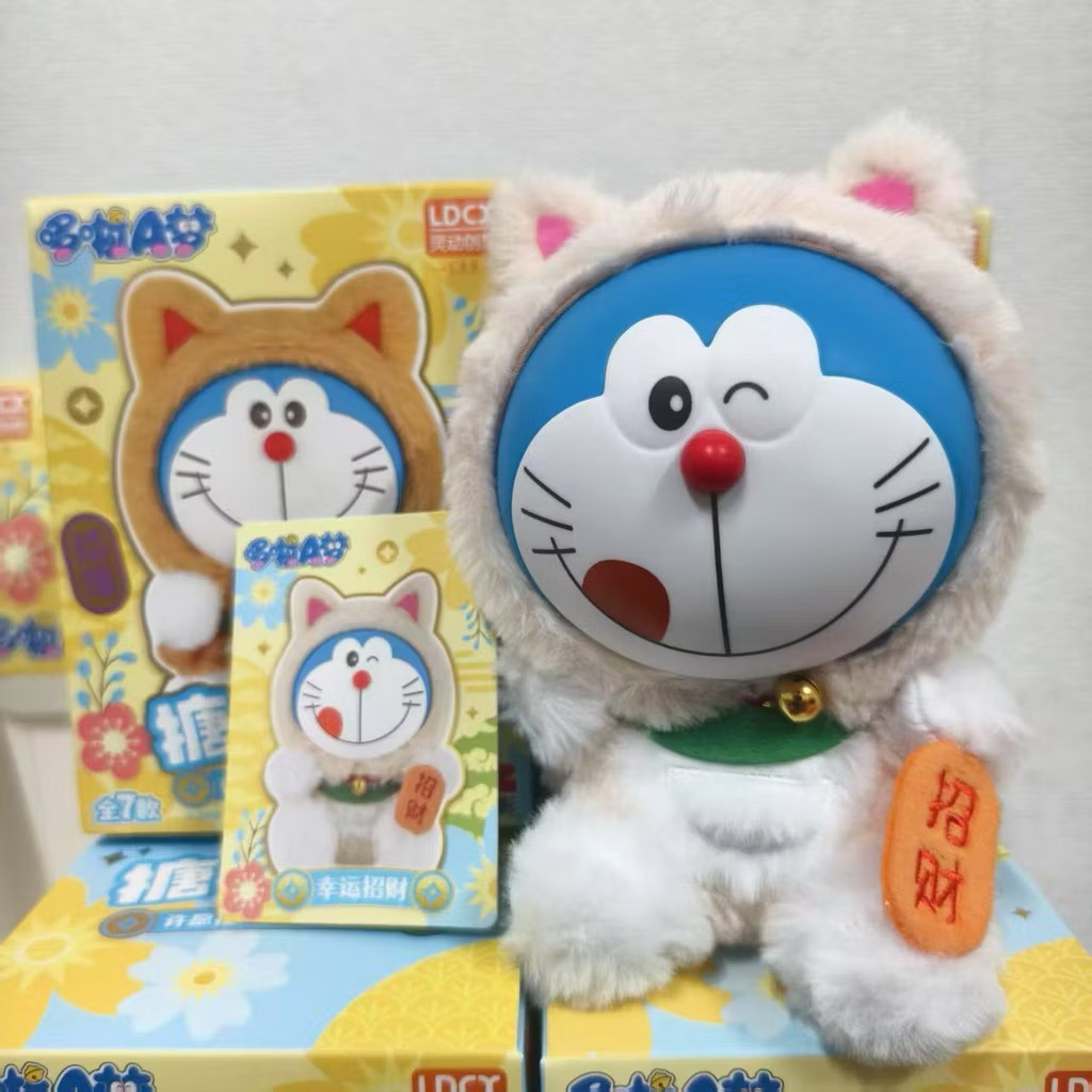 ตุ๊กตาโดเรม่อนกวัก ลิขสิทธิ์แท้ ได้ 1ตัว - Doraemon Doll V1 Wishing Lucky Cat Series by LDCX