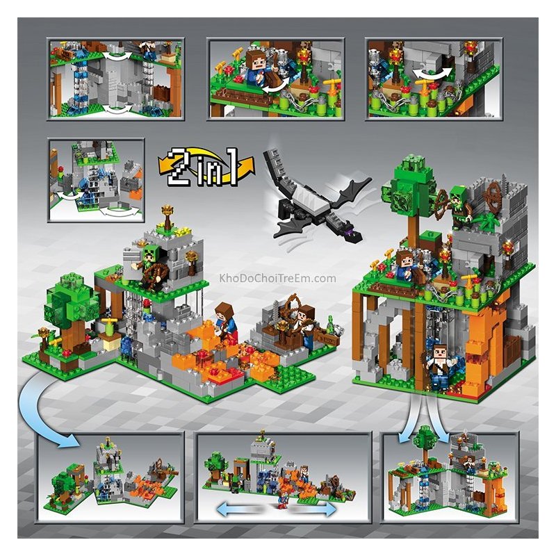 Decool 819 Minecraft 3D Real Underground Treasure 453pcs