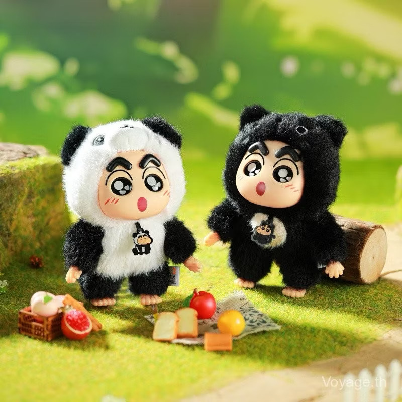 ตุ๊กตาพวงกุญแจ Crayon Shinchan Animal Party Plush Toy Series Keychain by Mokau