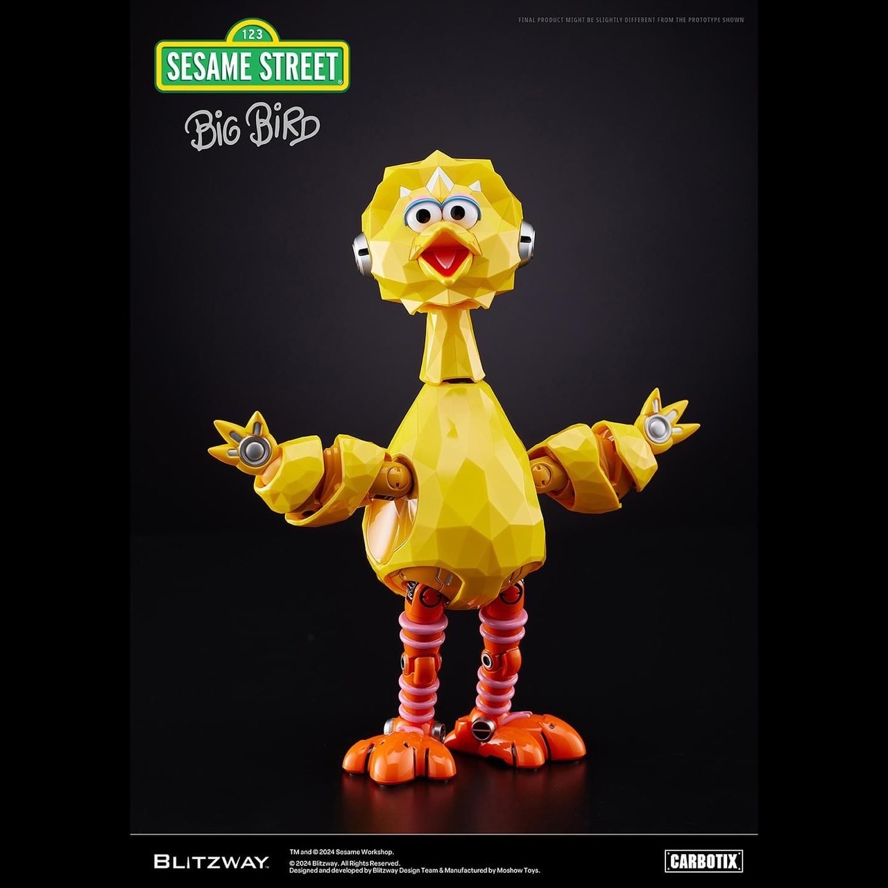 หุ่นยนต์ CARBOTIX - Sesame Street DX Ver. (Set of 3 : Elmo & Cookie Monster & Big Bird) by Blitzway (มีกล่องน้ำตาล)