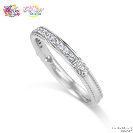 PRE-ORDER : Moon Kaleidoscope Half Eternity Ring Silver (Including Cubic Zirconia)
