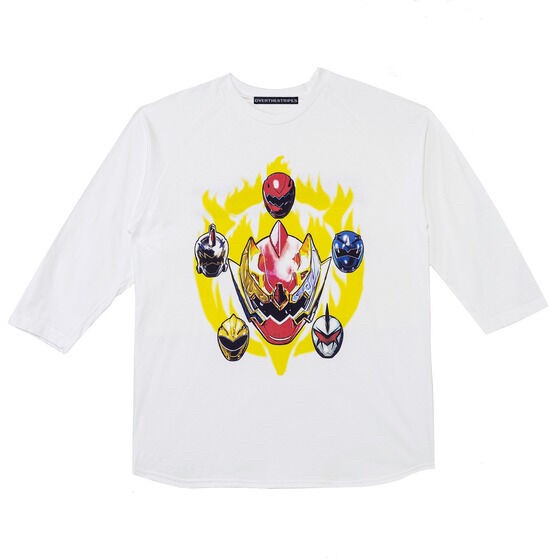 PRE-ORDER : Bakuryu Sentai Abaranger x OVER THE STRiPES (Over the Stripes) 3/4 Sleeve T-shirt
