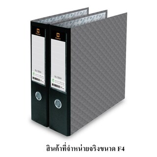 แฟ้มสันกว้าง F4 สัน 3 นิ้ว ดำ (แพ็ค6เล่ม) ตราช้าง 100