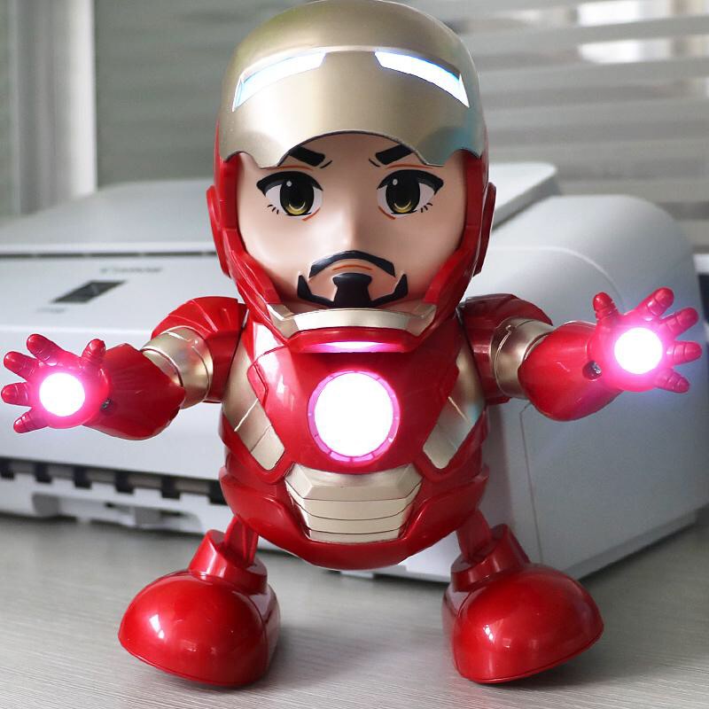 Marvel Iron Man Dancing Light Robot หน้ากากเปิด-ปิดได้ เต้นได้ มีไฟมีเสียง!