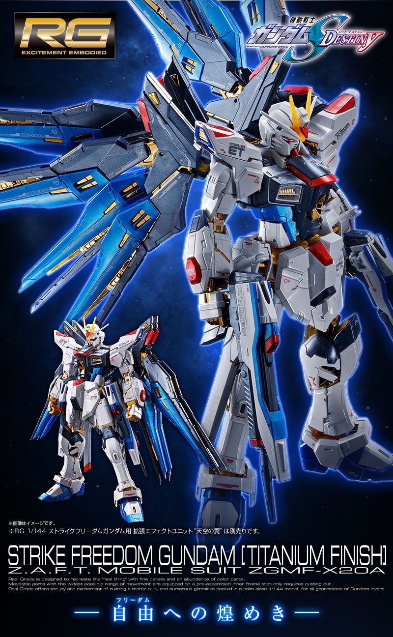 PRE-ORDER : RG 1/144 Strike Freedom Gundam [Titanium Finish] [Resale]
