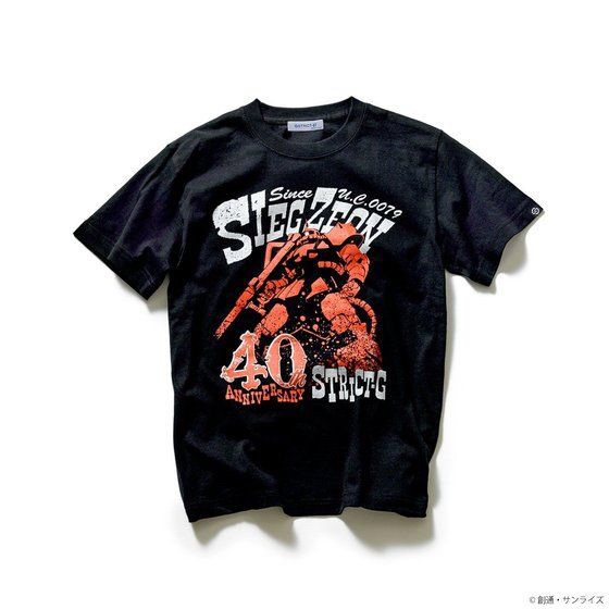 PRE-ORDER : "Mobile Suit Gundam" 40th Anniversary T- Shirt Char Zaku II Compact Pattern