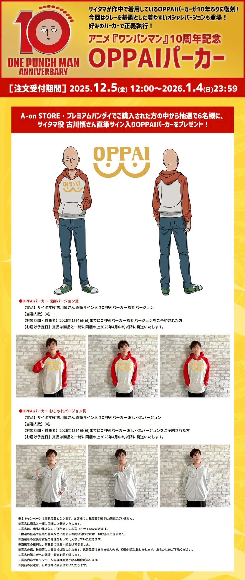 PRE-ORDER : One-Punch Man 10th Anniversary