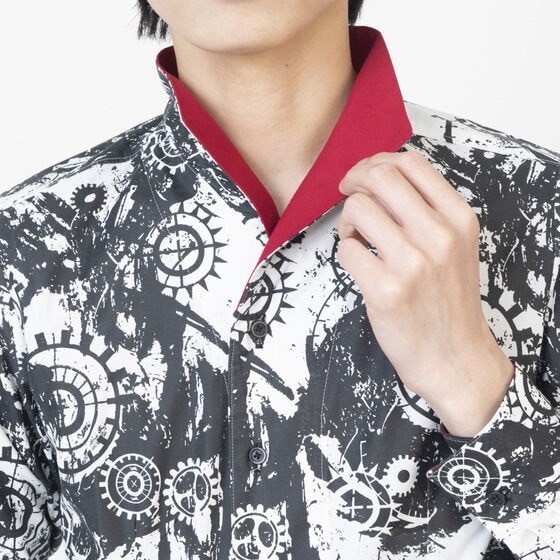PRE-ORDER : Bakuage Sentai Boonboomger x h.NAOTO Bun Red/Taiya Hando All-over Pattern Shirt