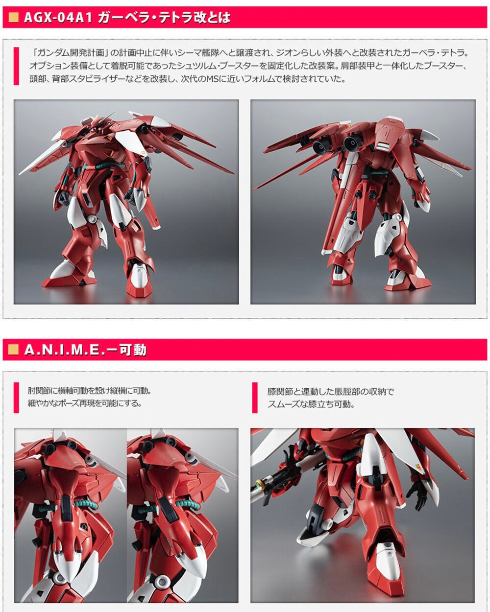 PRE-ORDER : Robot Spirit <SIDE MS> AGX-04A1 Gerbera Tetra Custom ver. A.N.I.M.E.