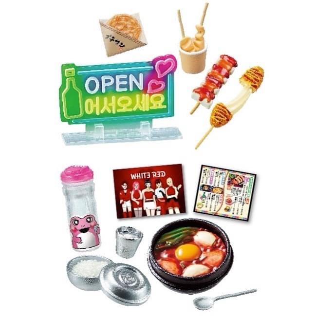 Re-Ment Petit Sample Neon and Romance Korean Food Night Stall by Re-Ment (Set of 8)
