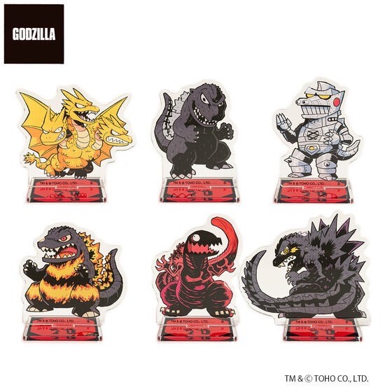 PRE-ORDER : Godzilla Deformed Acrylic Keychain / Stand (6 types)