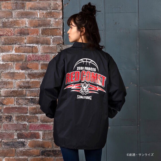 PRE-ORDER : STRICT-G SPALDING "Mobile Suit Gundam" Coach Jacket RED COMET