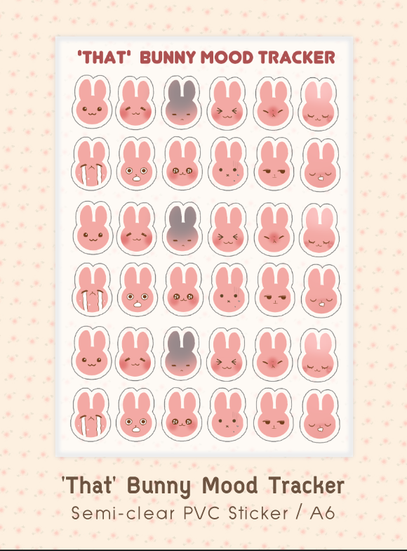'That' Bunny Mood Tracker Sticker