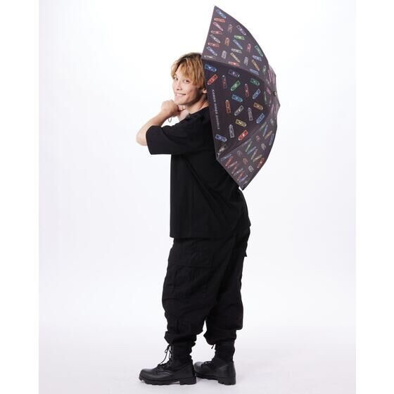 PRE-ORDER : Kamen Rider Folding Umbrella For Both Sunny And Rainy Days Core Medal Pattern